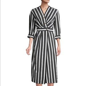 SANDRO Paris striped midi dress